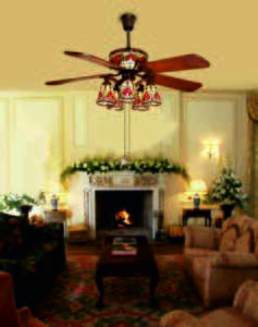 Tiffany designer ceiling fans with lights India